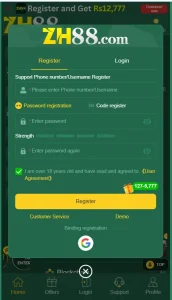 Login Interface Screenshot